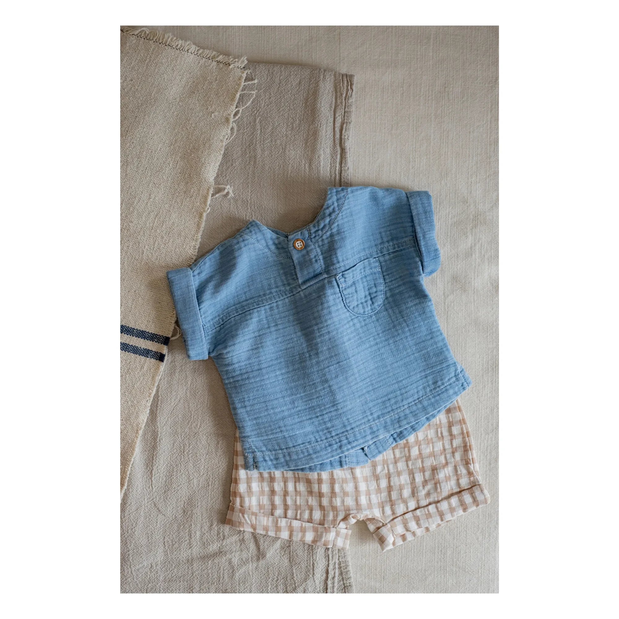 1+ in the family - Bodrum Denim T-Shirt | Light Blue