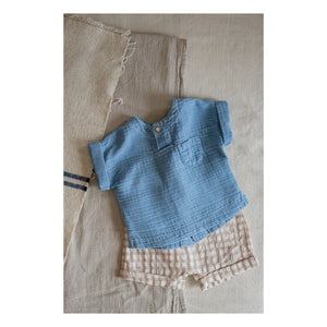 1+ in the family - Bodrum Denim T-Shirt | Light Blue