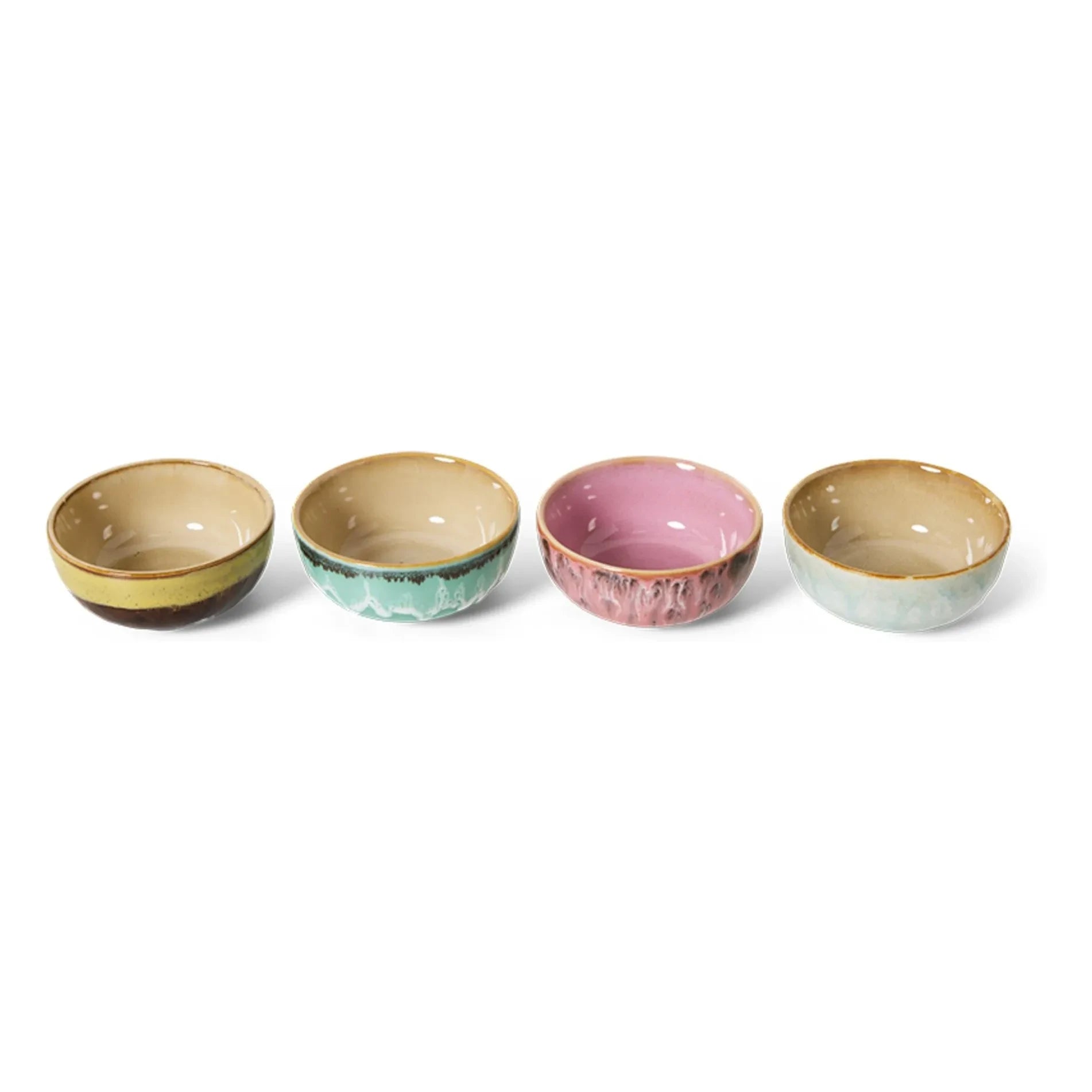 HKliving - 4'lü Stoneware Kase Seti