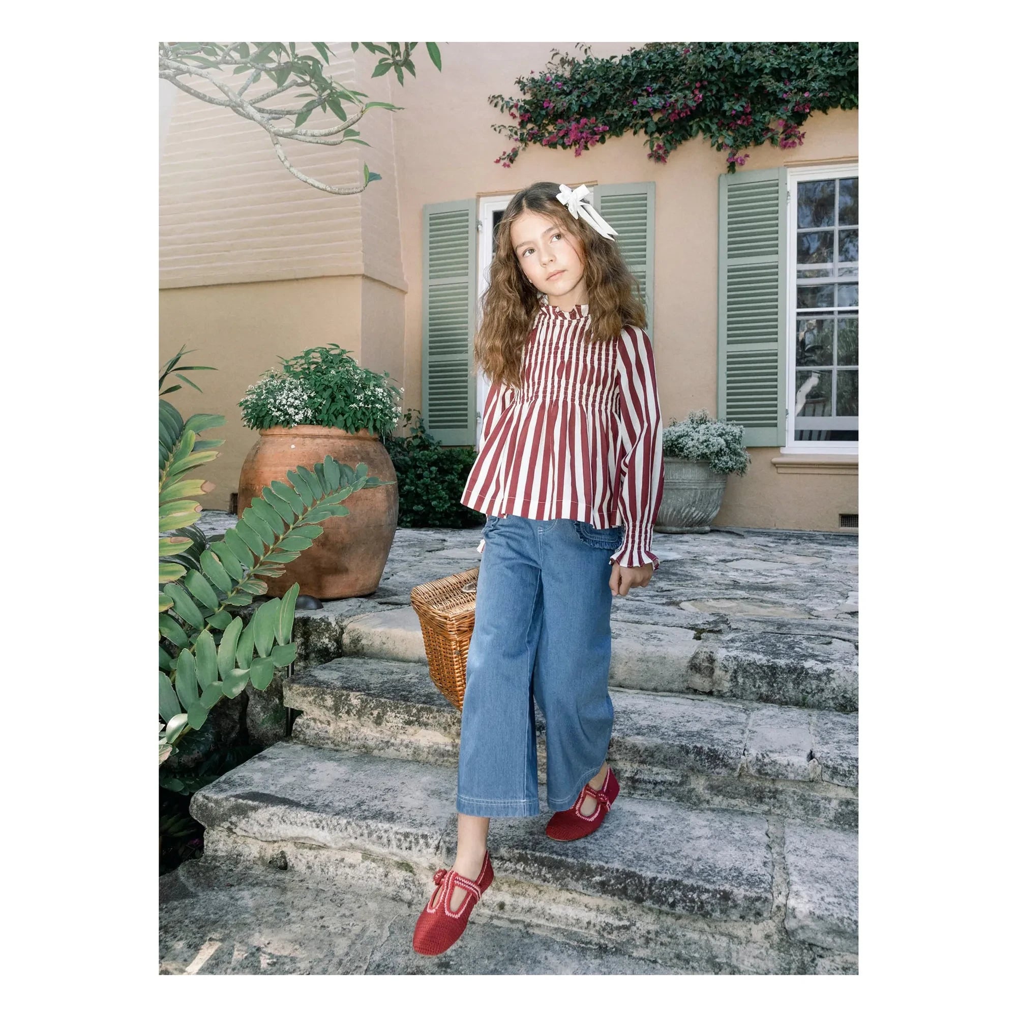 Tutu du Monde - Laurel Çizgili Bluz | Bordo