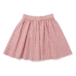 Smallable Kid - Melody Striped Skirt | Cherry Red