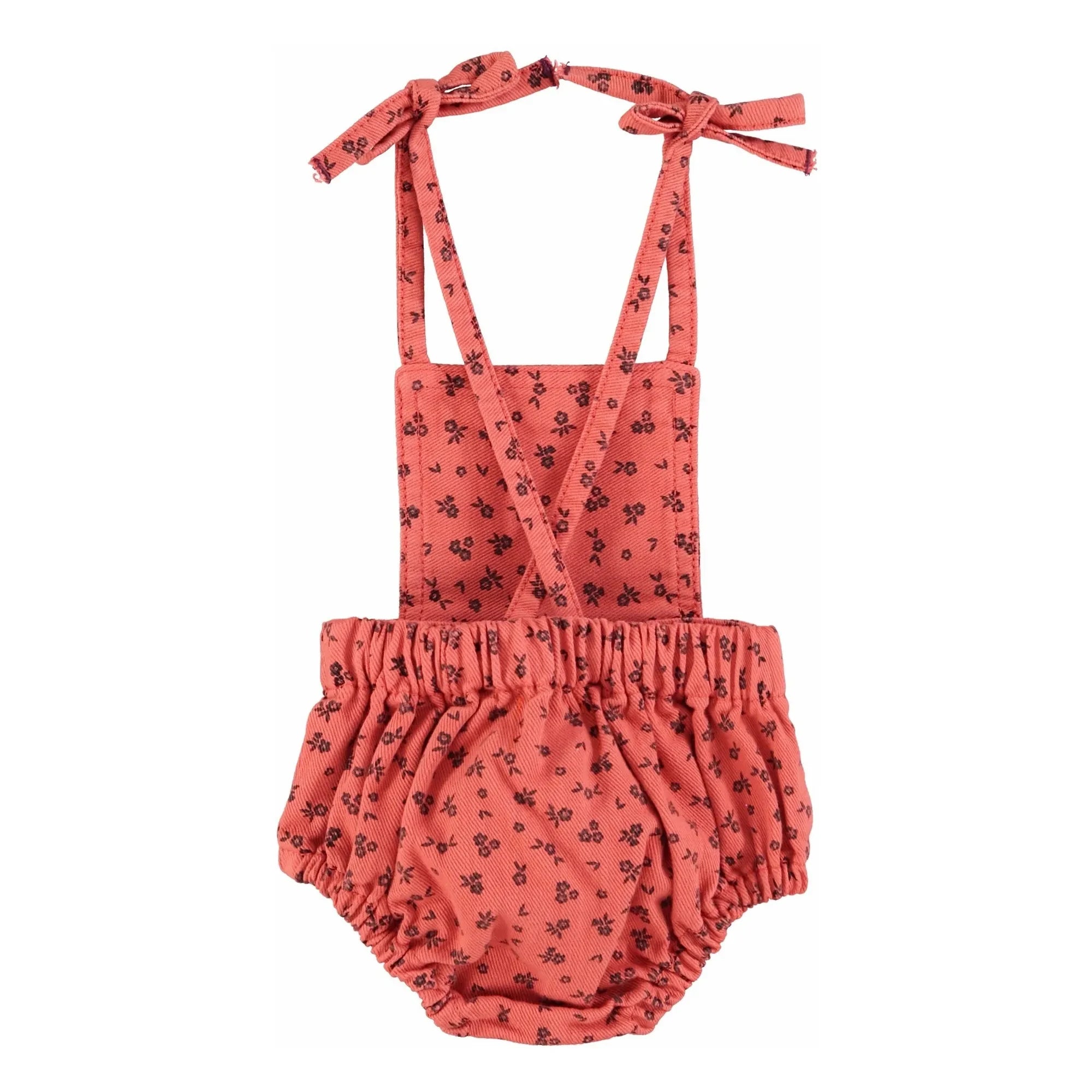 Piupiuchick - Floral Patterned Romper | Coral