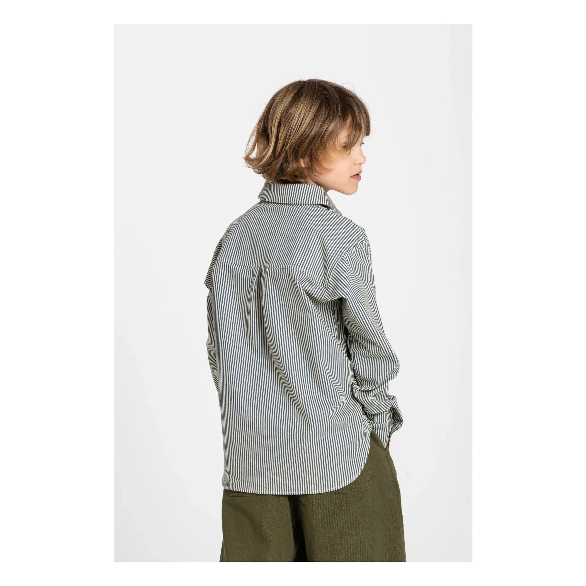 Hundred Pieces - Enzo Striped Shirt | Dark Green