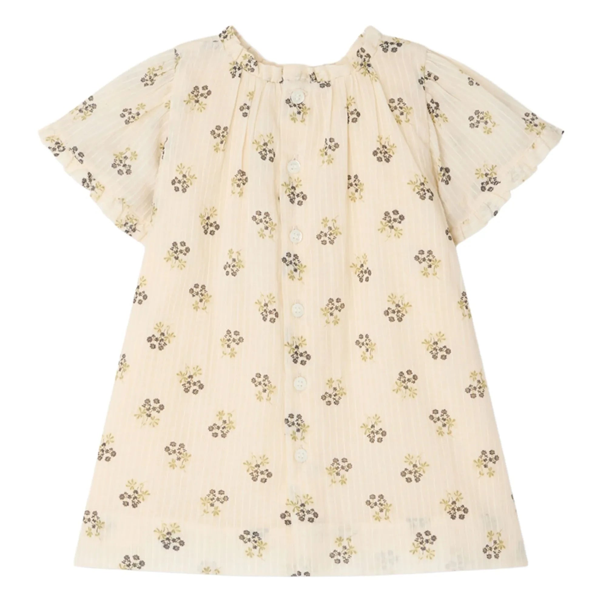 Bonpoint - Lucie Fleurie Organic Cotton Dress | Ecru