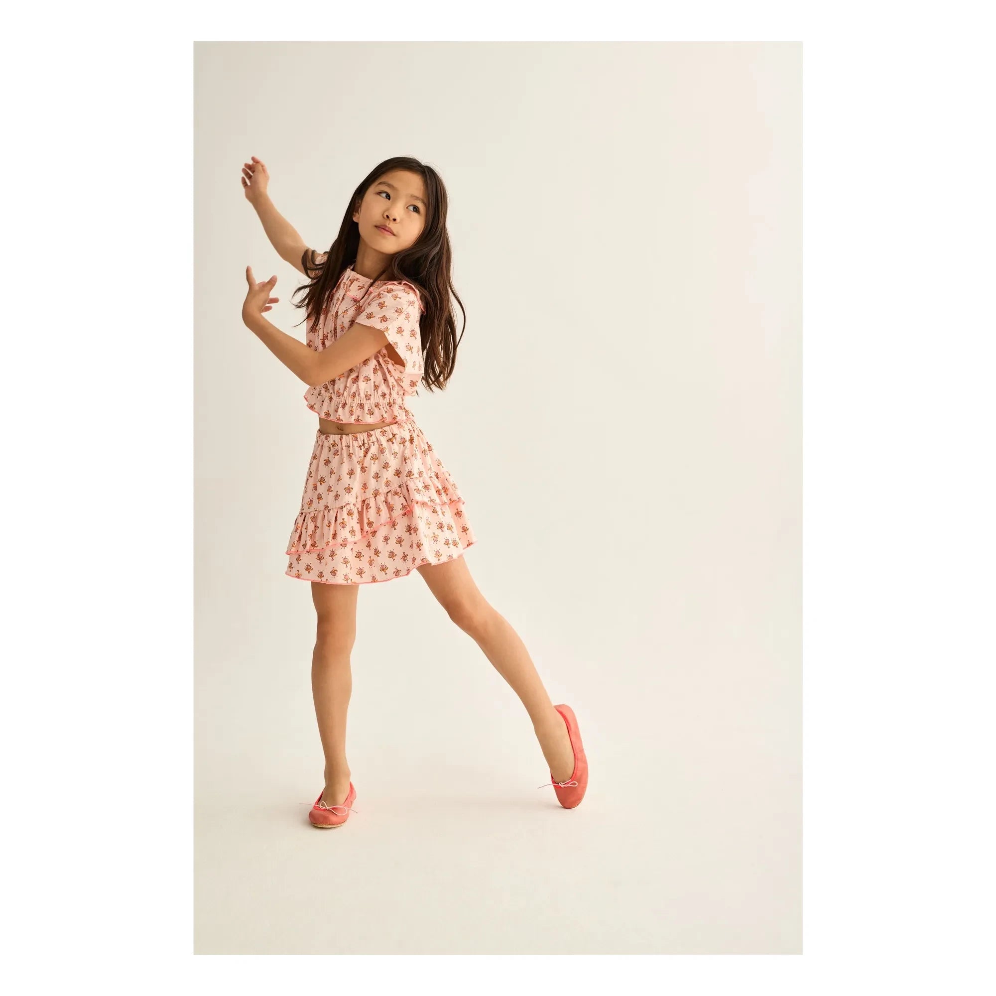 Cozmo - Dara Fleurie Organic Cotton Blouse | Powder Pink