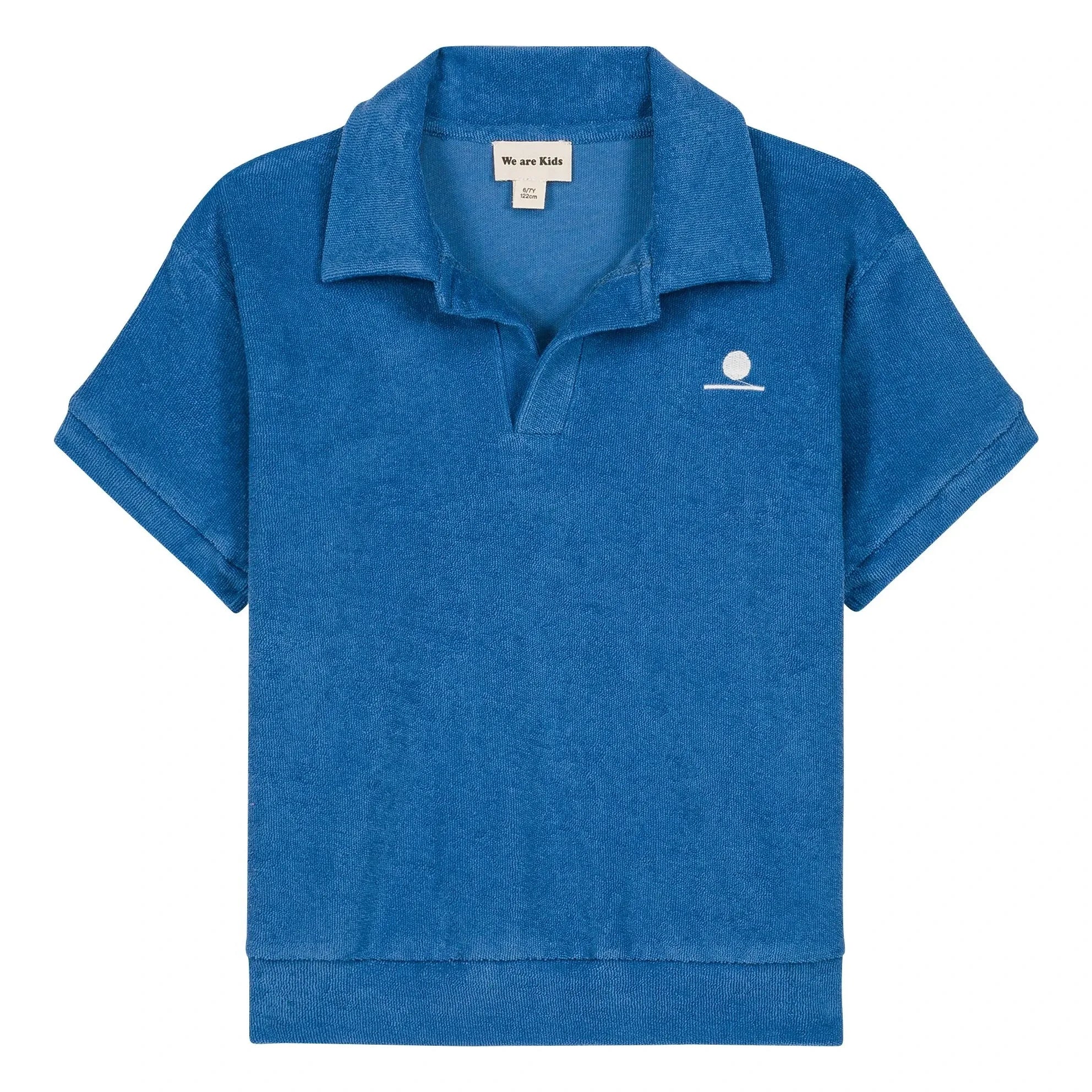 We Are Kids - Leonard Organic Cotton Towel Polo Shirt | Blue