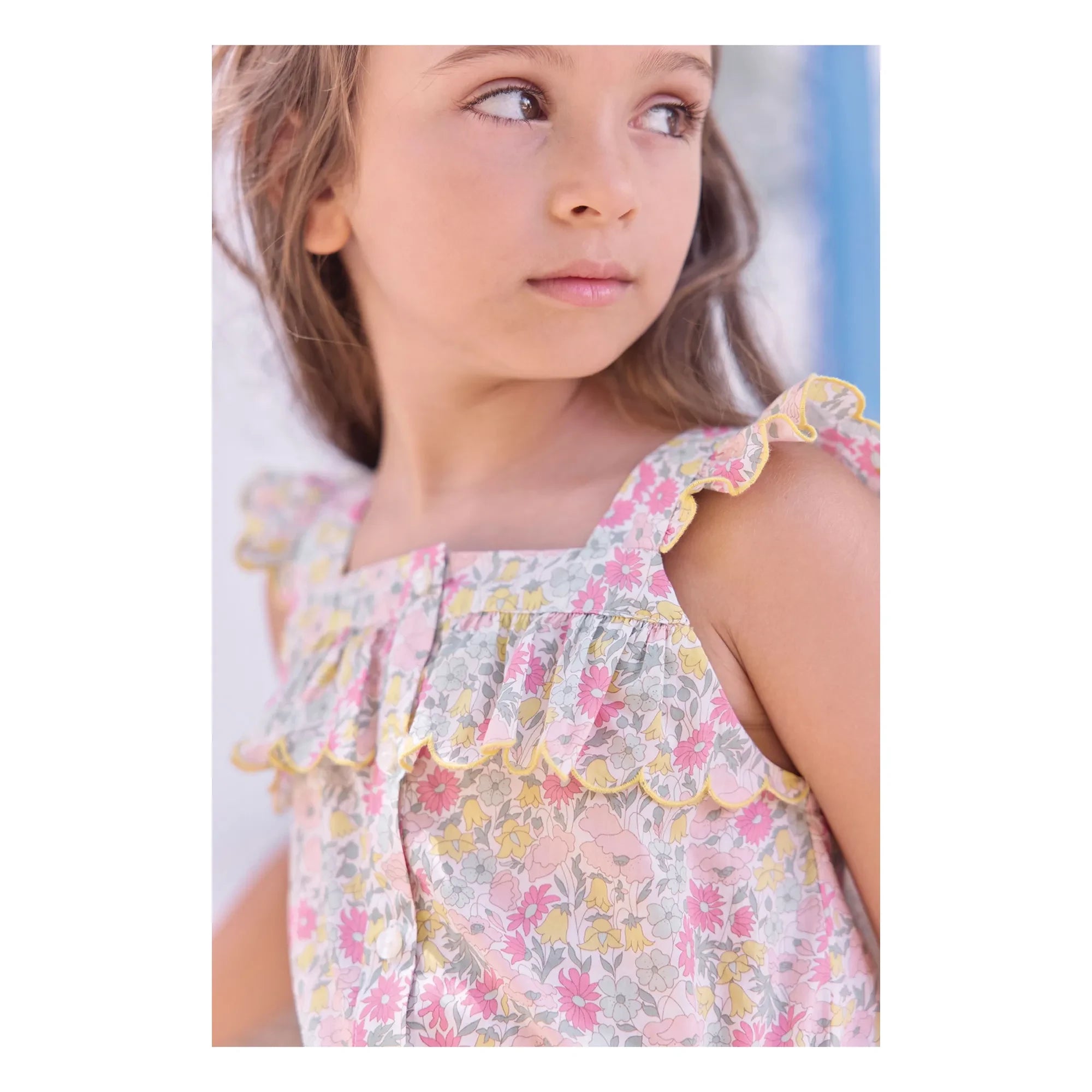 Tartine et Chocolat - Feston Liberty Romper | Yellow