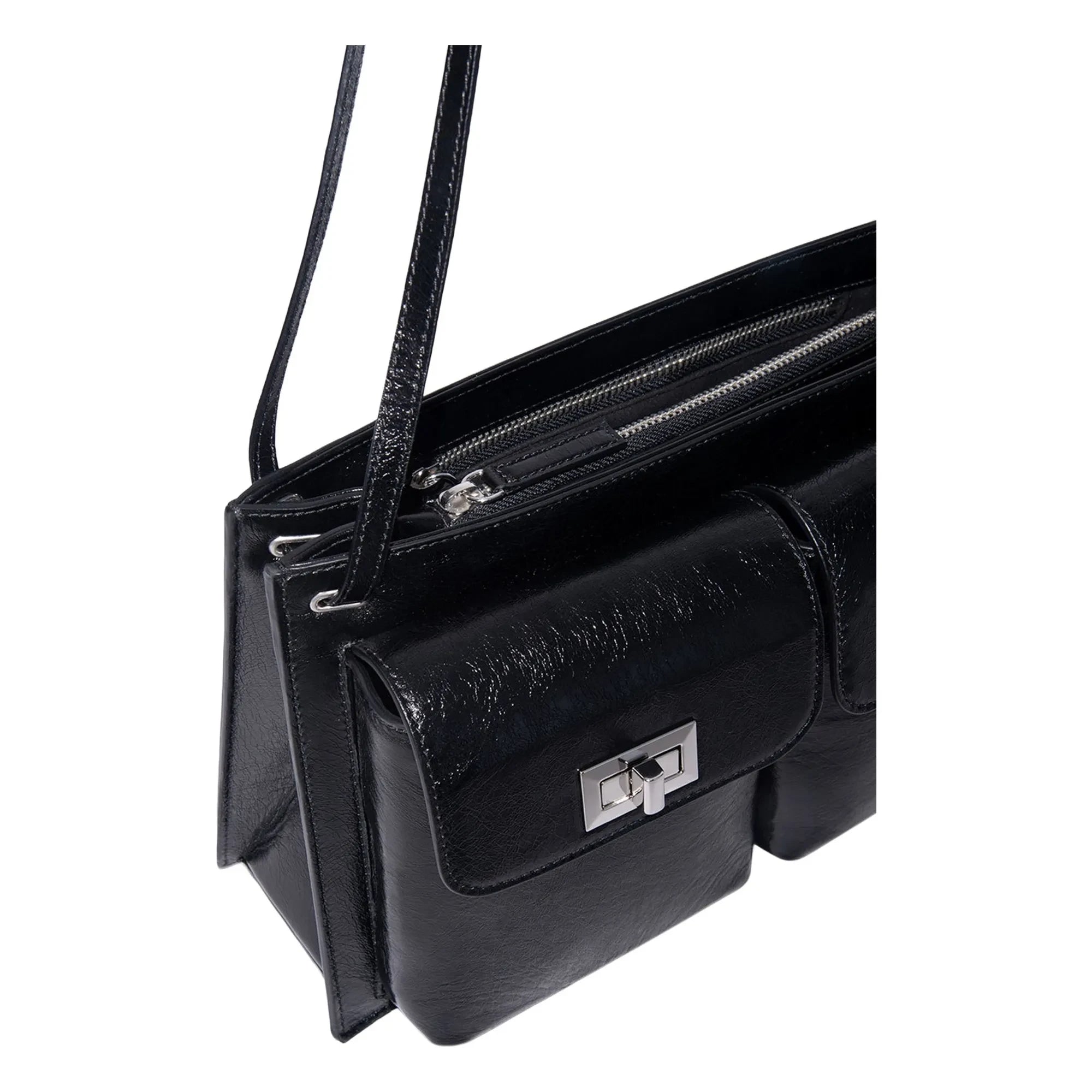 BY FAR - Billy Textured Leather Bag | Black