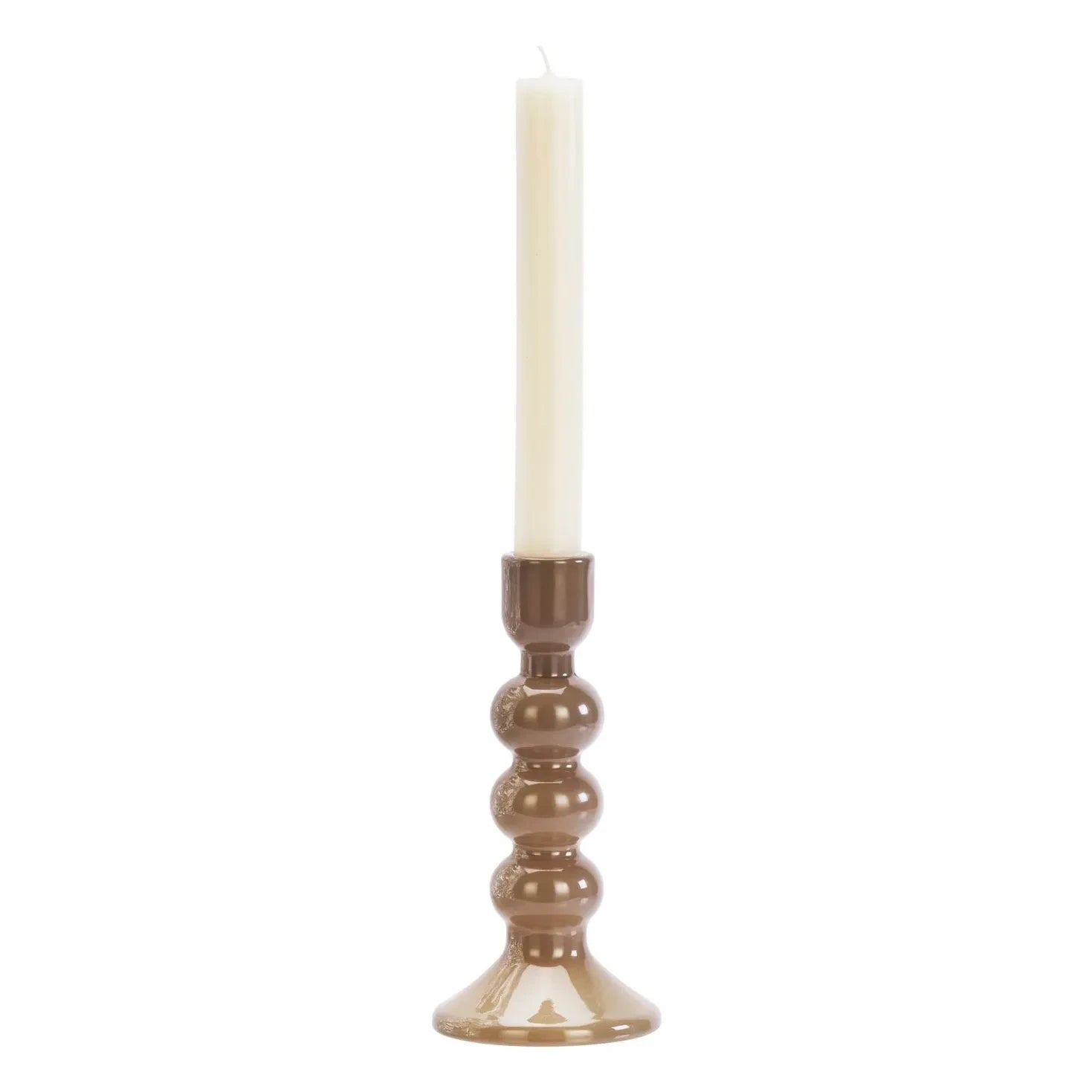 Madam Stoltz - Candle Holder | Gray Brown