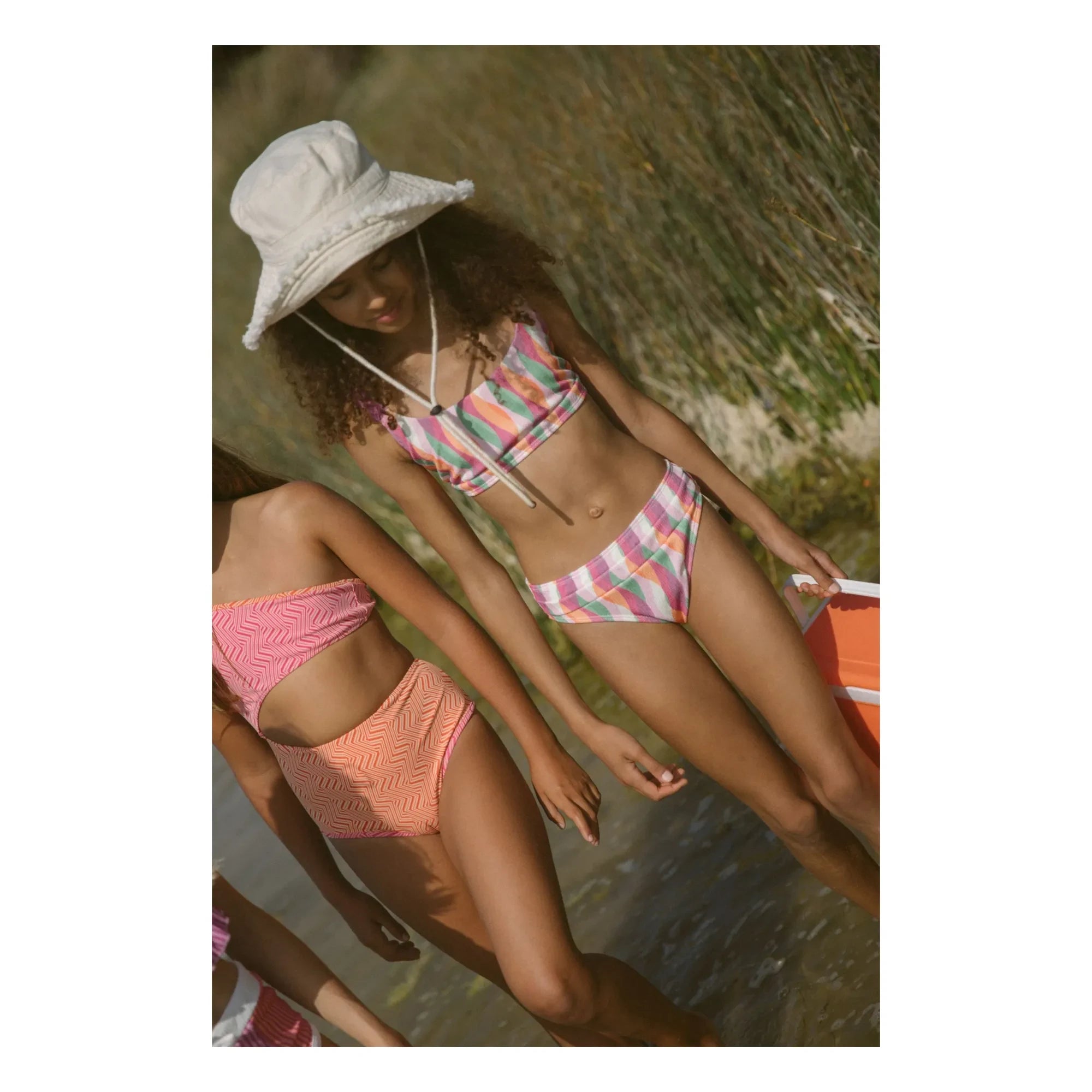 My First Cantê - Taylor Abstract Textured Swimsuit | Pink