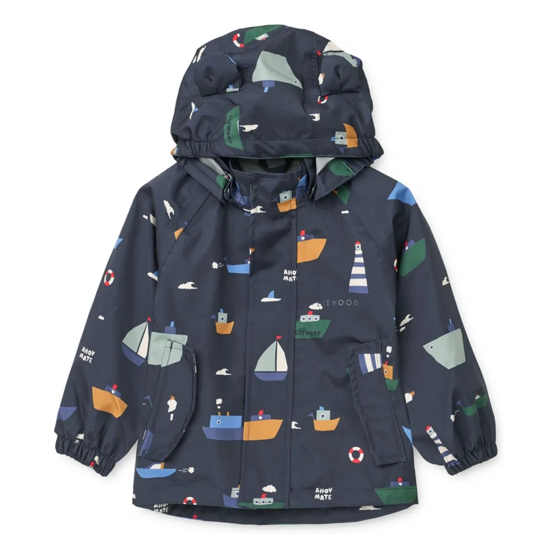 Liewood - Manu Bateaux Recycled Fiber Rain Set | Navy Blue