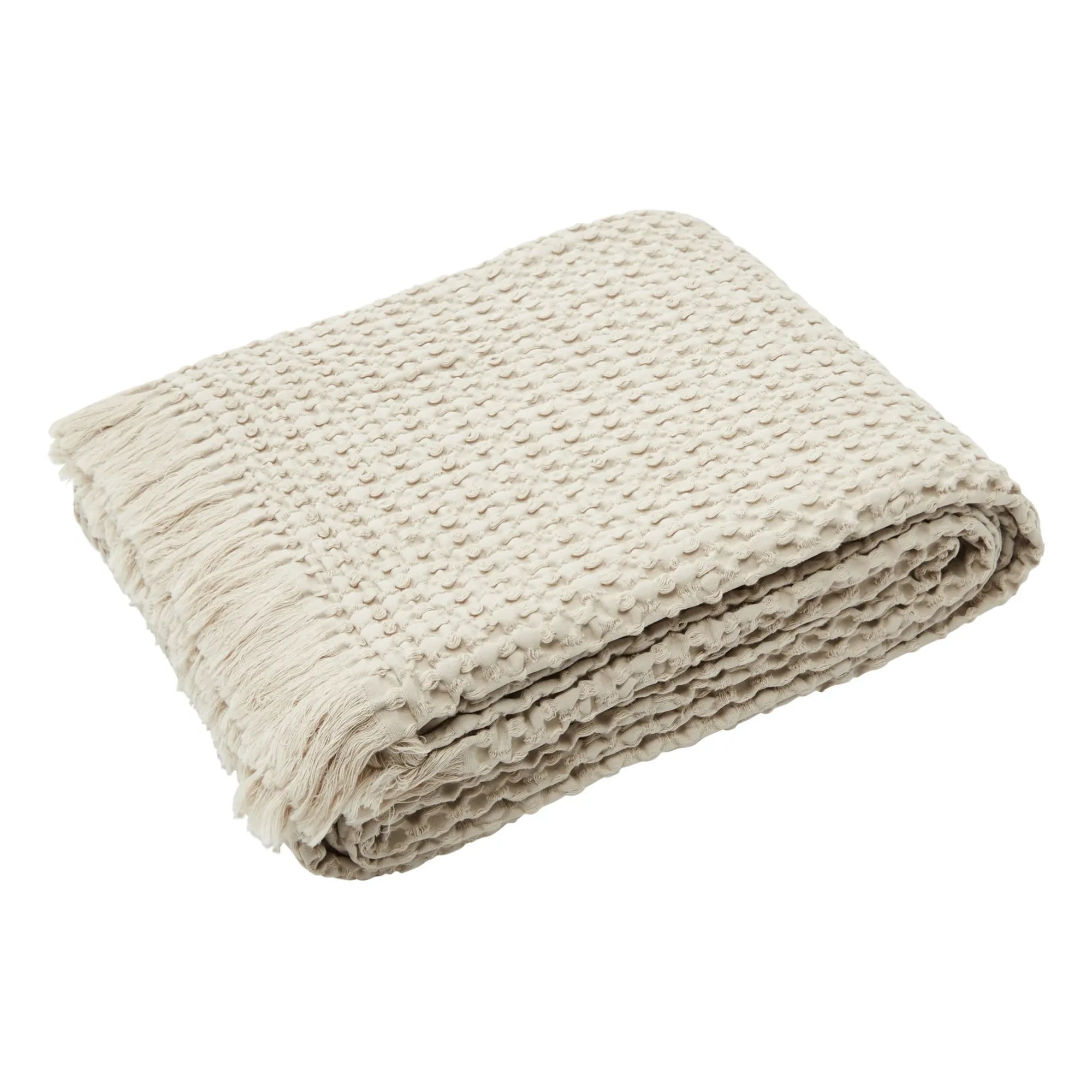 Haomy - Tempo cotton throw blanket | Cream