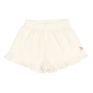 Búho - Terry Ruffled Shorts | Ecru