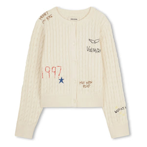 Zadig & Voltaire - Ribbed Label Cardigan | Off-White