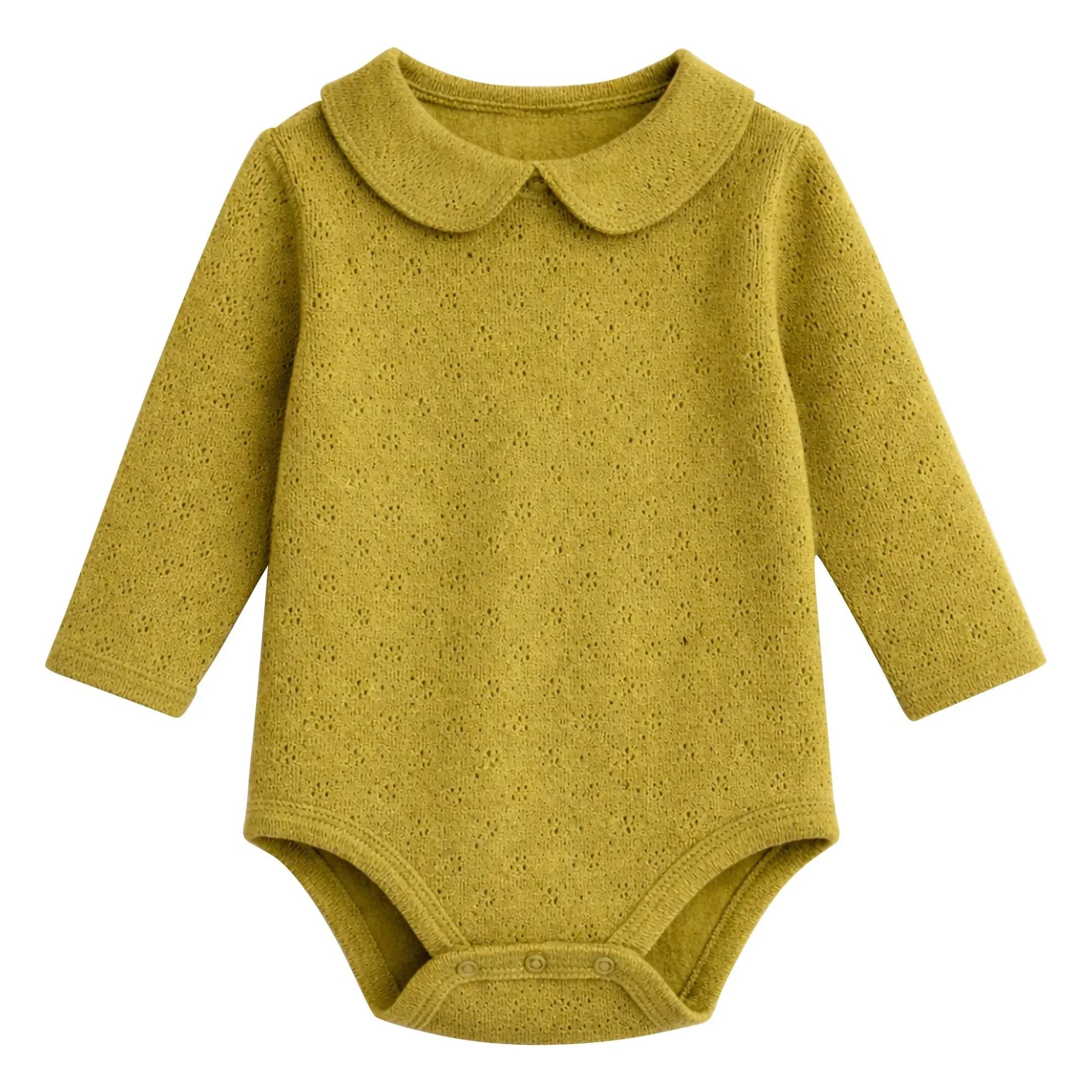 Lililotte - Pointelle Léonard Organic Cotton Bodysuit | Olive
