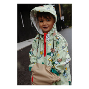 Hello Hossy - Mountain Ride Raincoat | Light Green