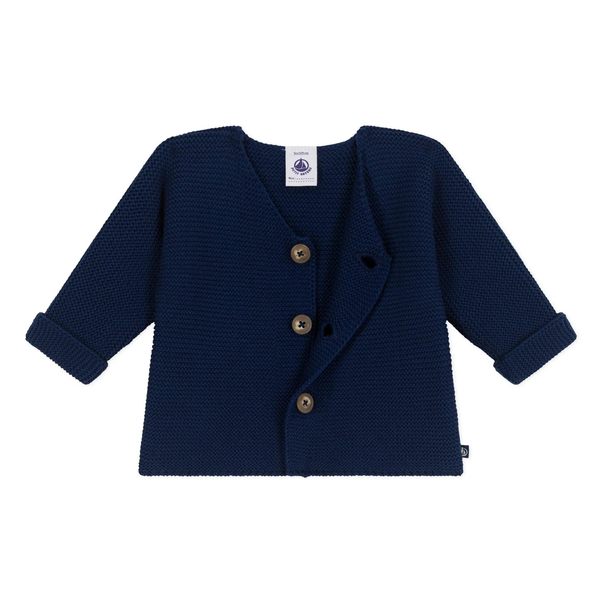 Petit Bateau - Barbie Organic Cotton Cardigan | Navy Blue