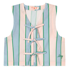 Tinycottons - Striped Knotted Top | Light Pink