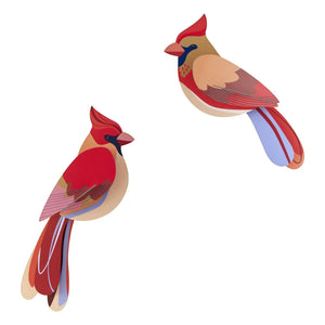 Studio Roof - Cardinal Wall Decorations - Set of 2 | Red