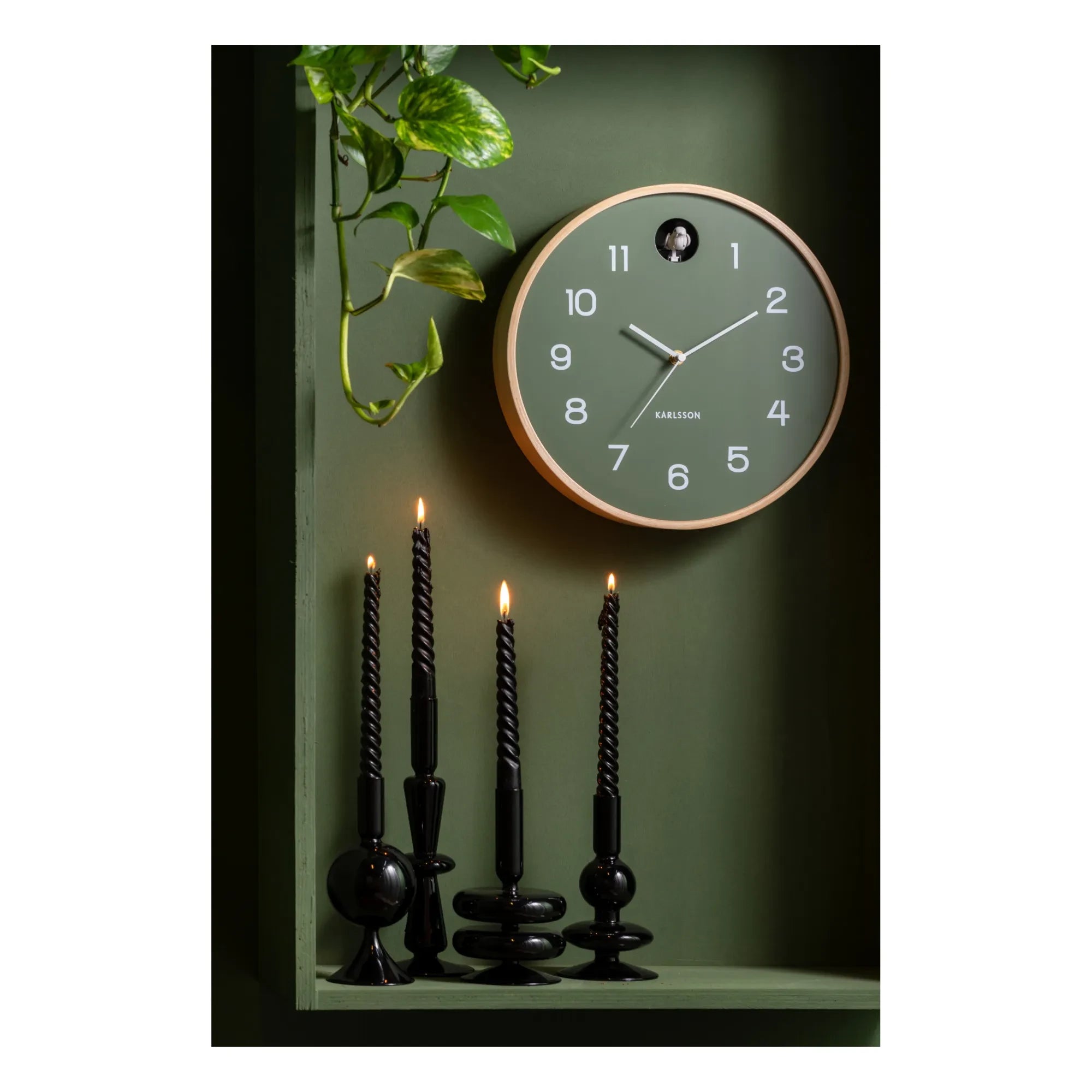 Present Time - Sparkle Double Handle Candle Holder | Black