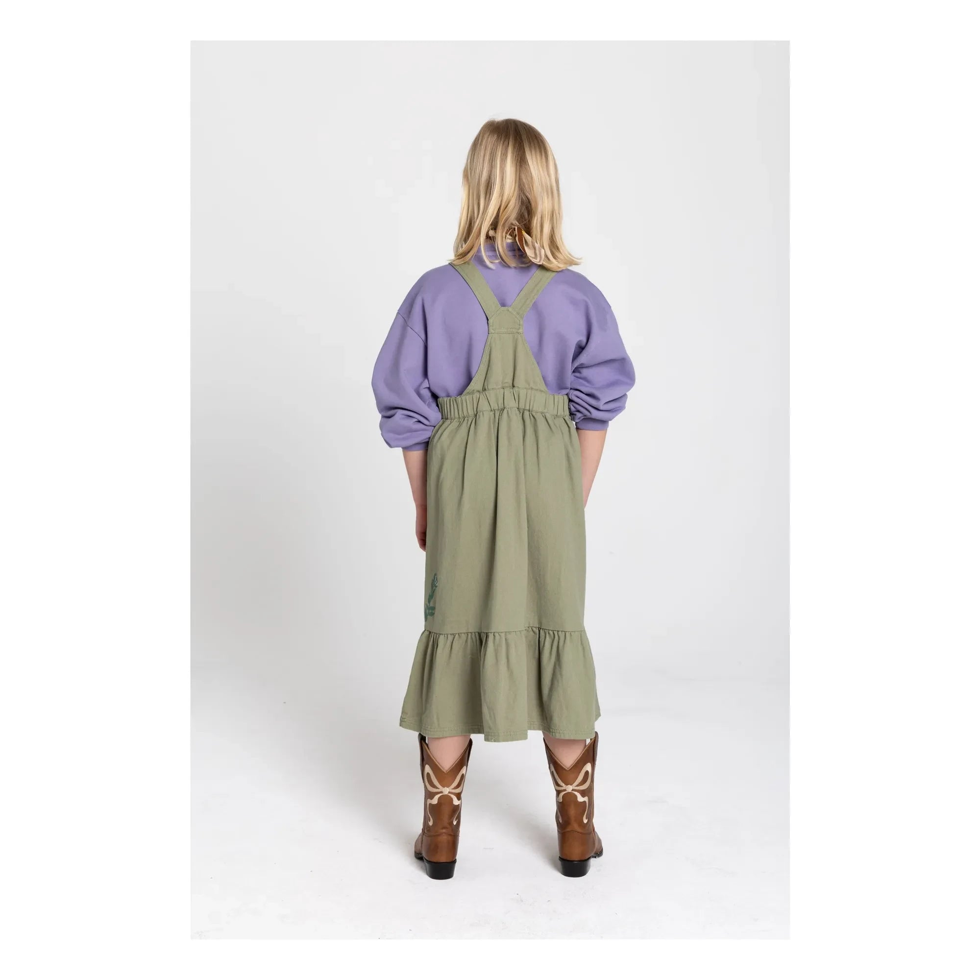 Hundred Pieces - Devi Fleurie Overall Dress | Almond Green
