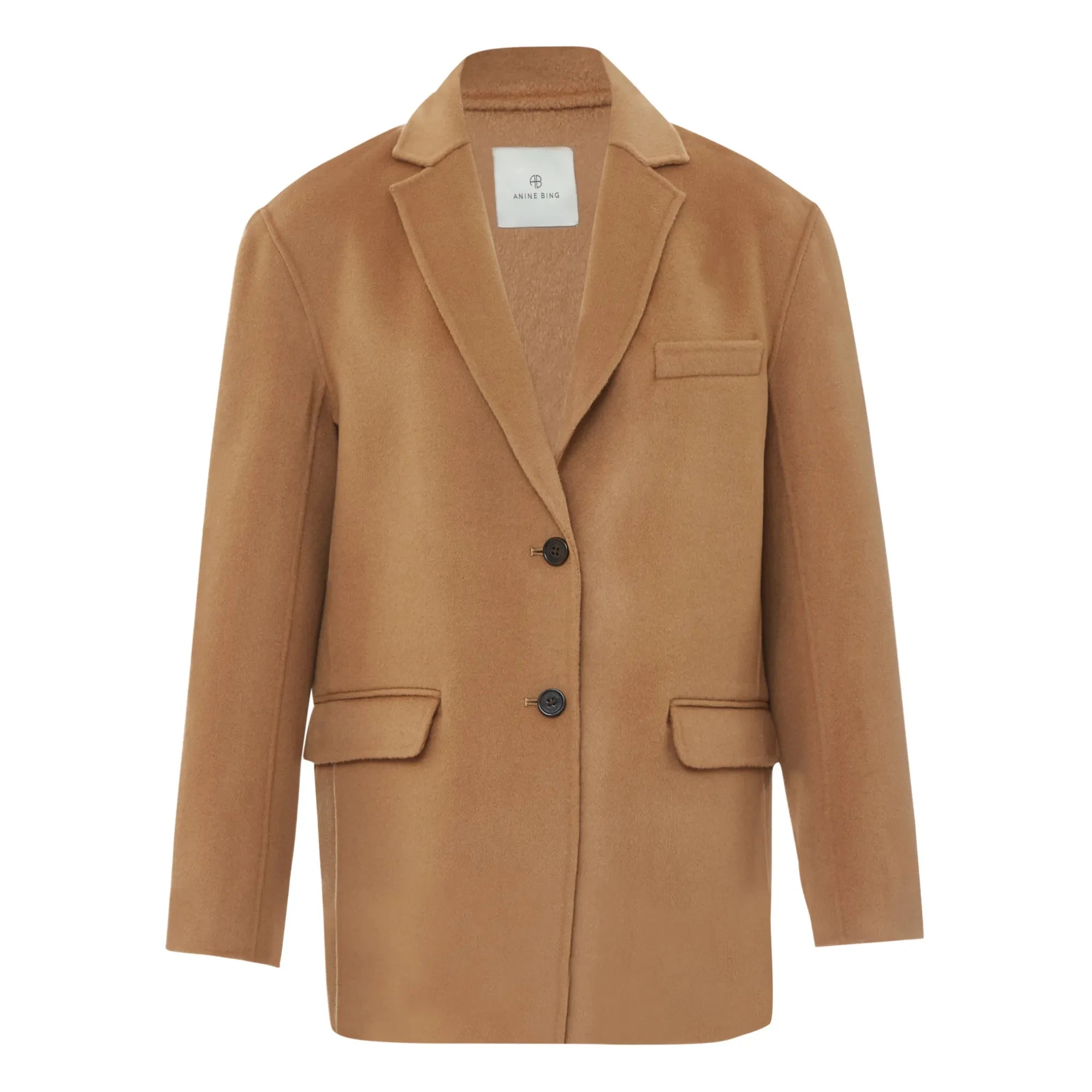 Anine Bing - Quinn Wool and Cashmere Coat | Almond