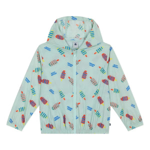 Petit Bateau - Floral Pattern Raincoat | White
