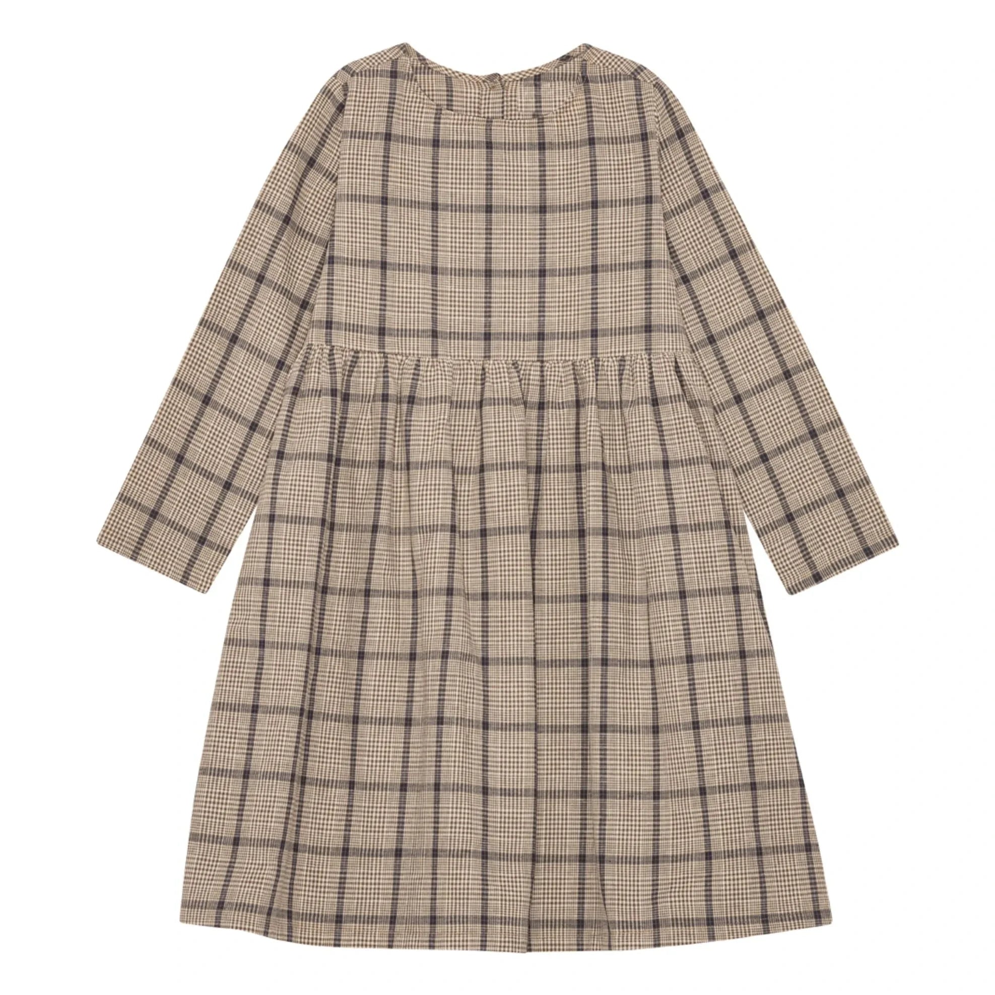 Brunobruno Nation - Vita Dress Linen and organic cotton plaid | Brown