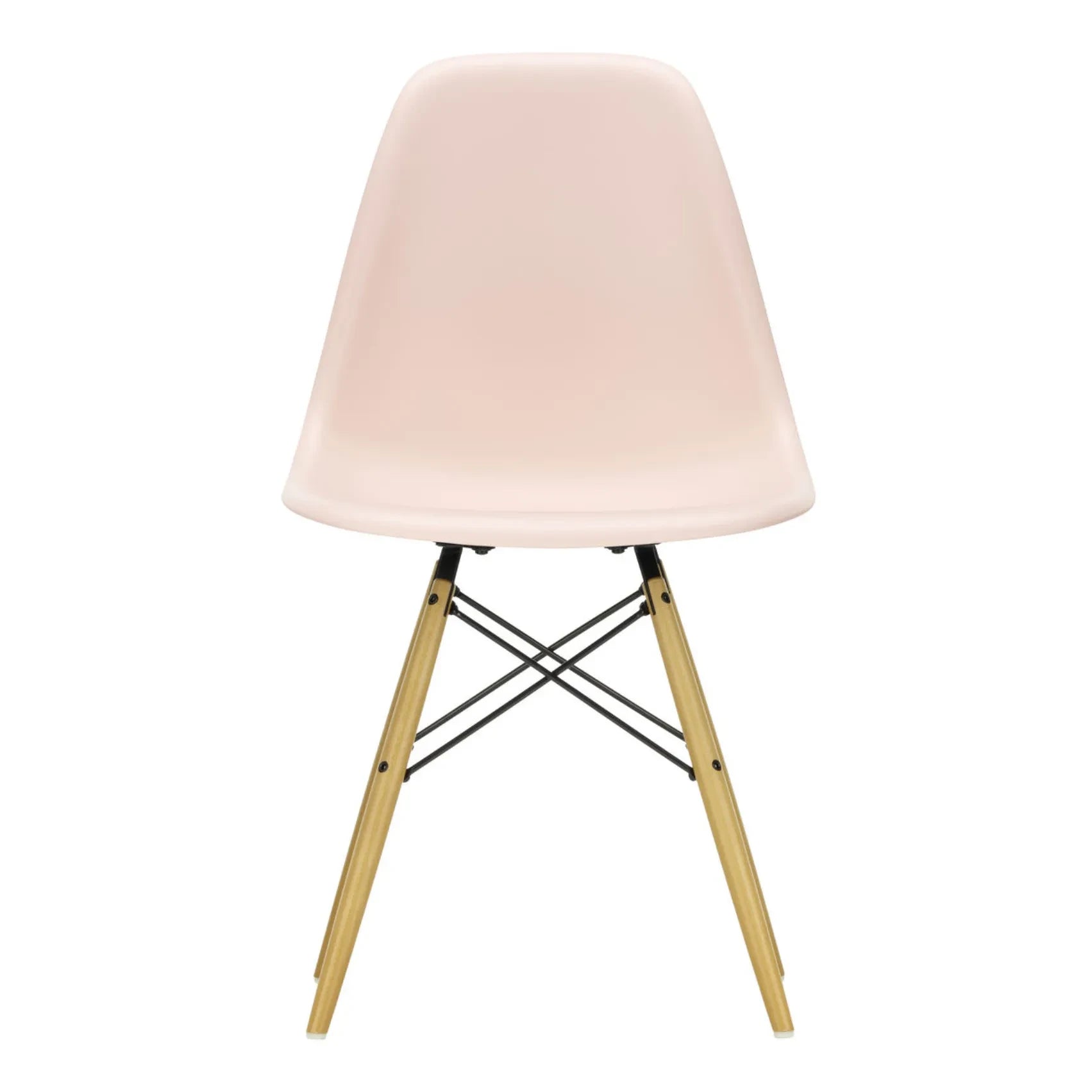 Vitra - DSW plastik sandalye - akçaağaç taban - Charles & Ray Eames | Yumuşak pembe