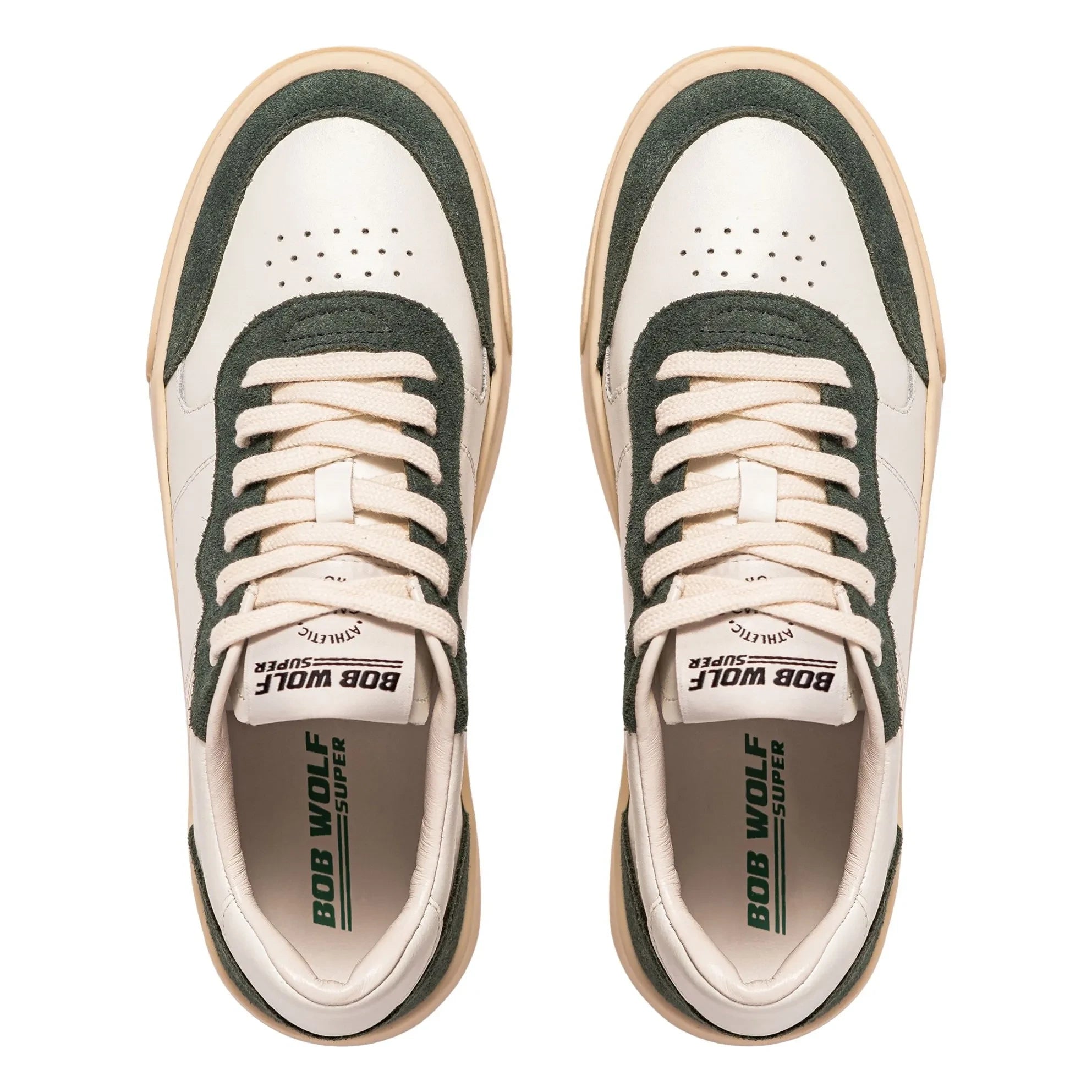 Bob Wolf - Legacy '76 Leather and Suede Sneakers | Dark Green