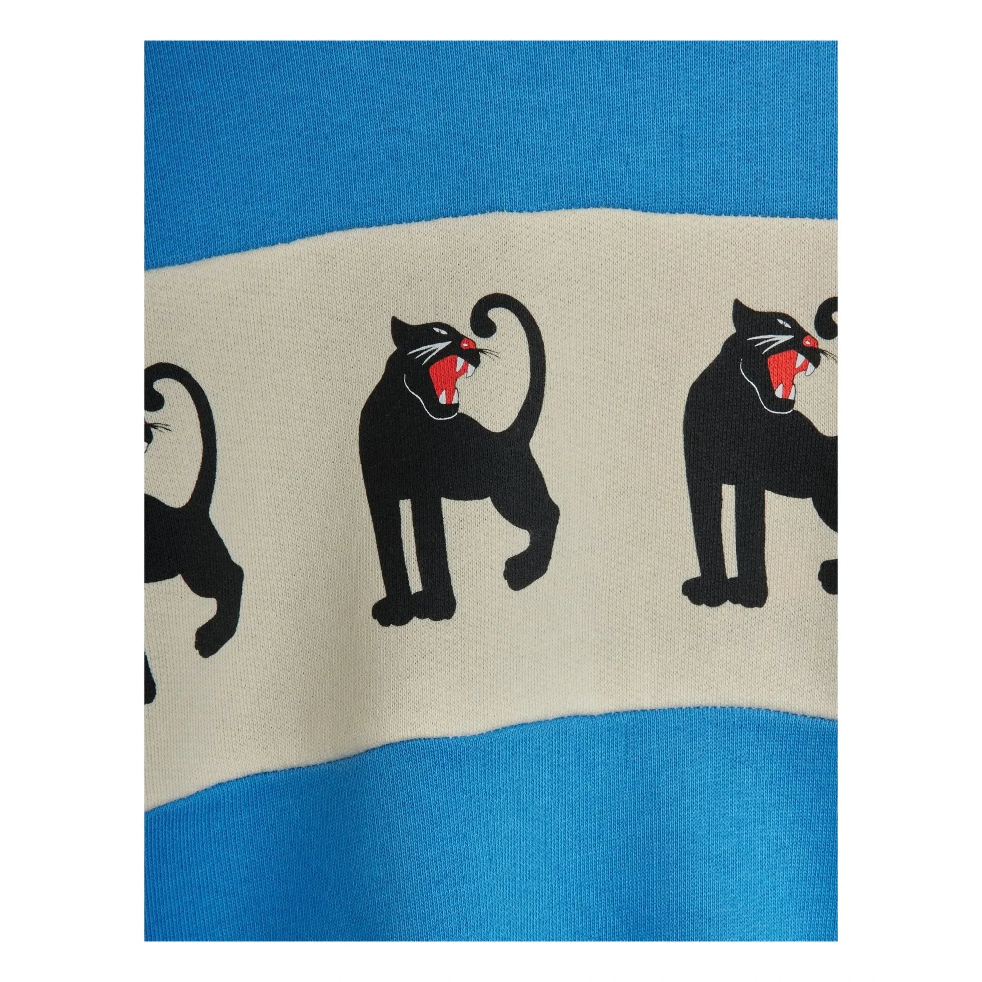 Mini Rodini - Panther organik pamuklu sweatshirt | Azure mavi