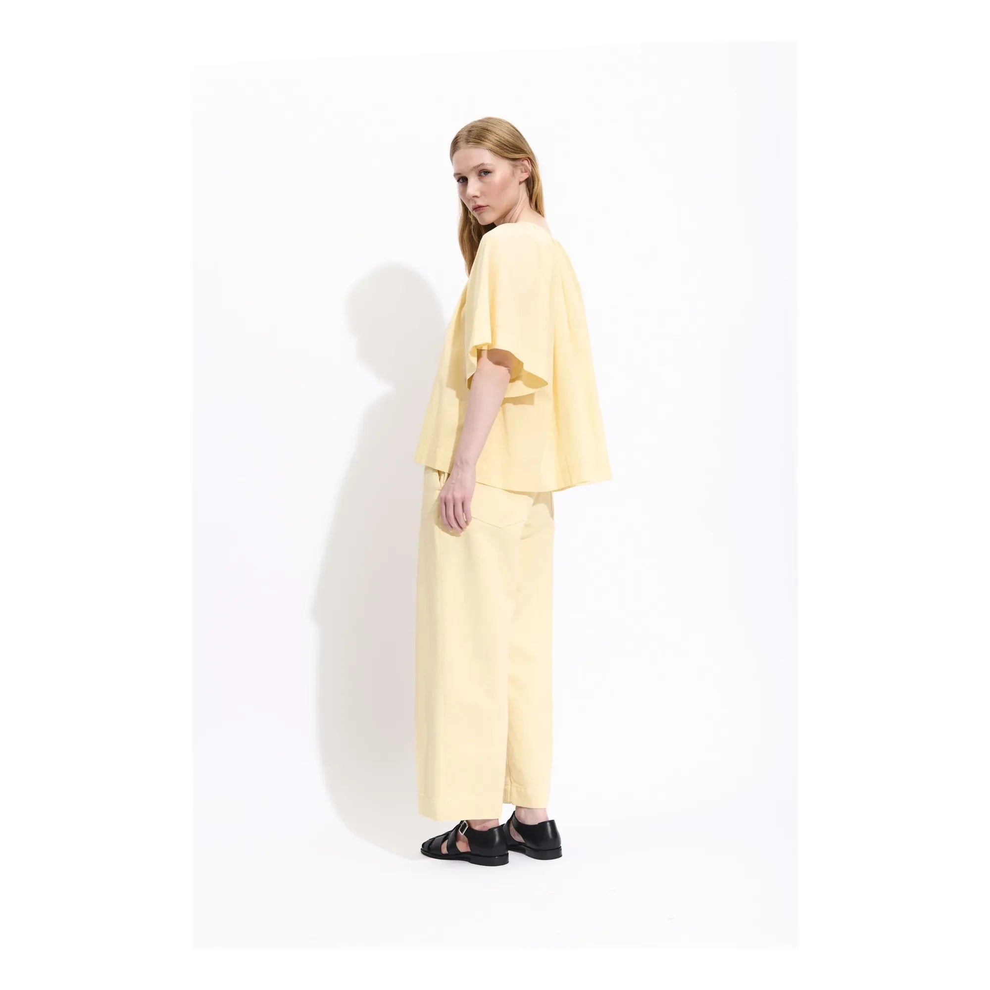 BELLEPIECE - Carmela Cotton Blouse | Yellow