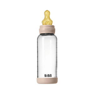 BIBS Baby Glass Bottle Complete Set - Blush-Baby Bottles-Blush-225ml | Natural Baby Shower