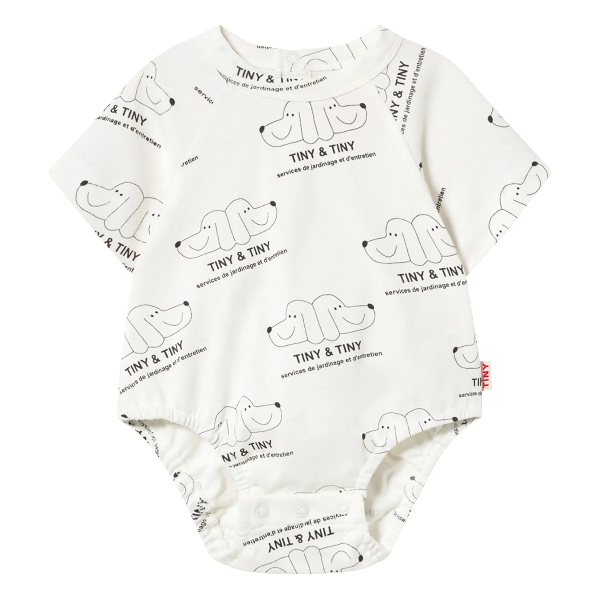 Tinycottons - Tiny & Tiny Cotton Bio Bodysuit | White