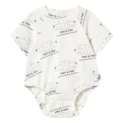 Tinycottons - Tiny & Tiny Cotton Bio Bodysuit | White