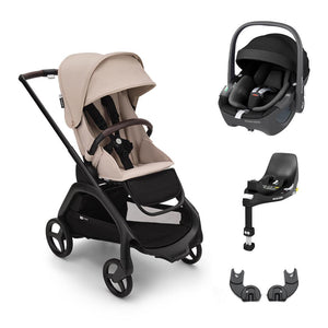 Bugaboo Dragonfly + Pebble 360/360 Pro Travel System - Desert Taupe-Travel Systems-Pebble 360 Car Seat-No Carrycot | Natural Baby Shower