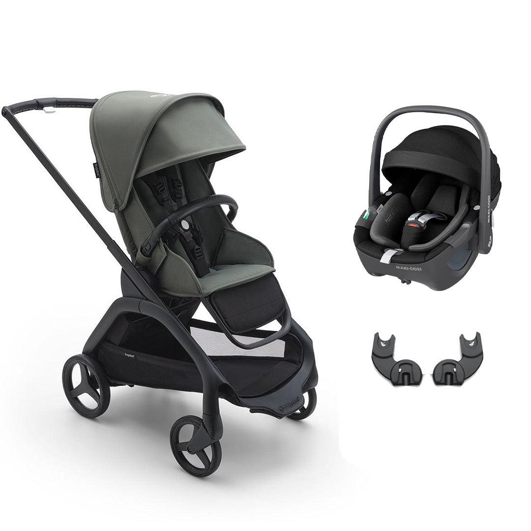 Bugaboo Dragonfly + Pebble 360/360 Pro Travel System - Forest Green-Travel Systems-Pebble 360 Car Seat-No Carrycot | Natural Baby Shower