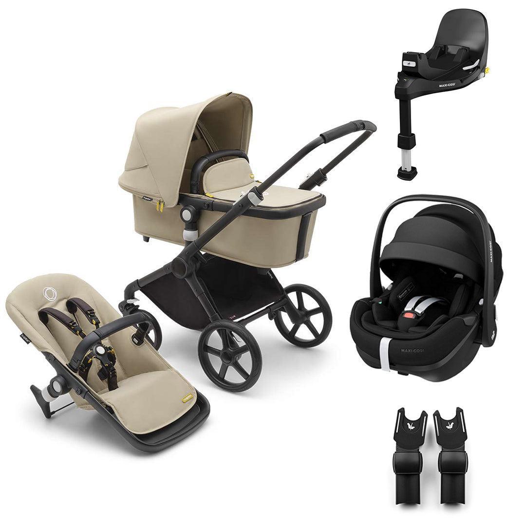 Bugaboo Fox Cub + Pebble 360/360 Pro 2 Travel System-Travel Systems-Desert Beige-Pebble 360 Pro 2 | Natural Baby Shower