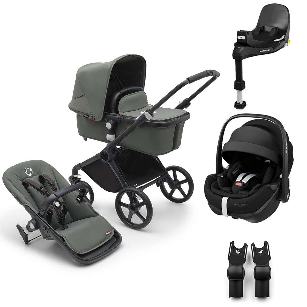Bugaboo Fox Cub + Pebble 360/360 Pro 2 Travel System-Travel Systems-Forest Green-Pebble 360 Pro 2 | Natural Baby Shower