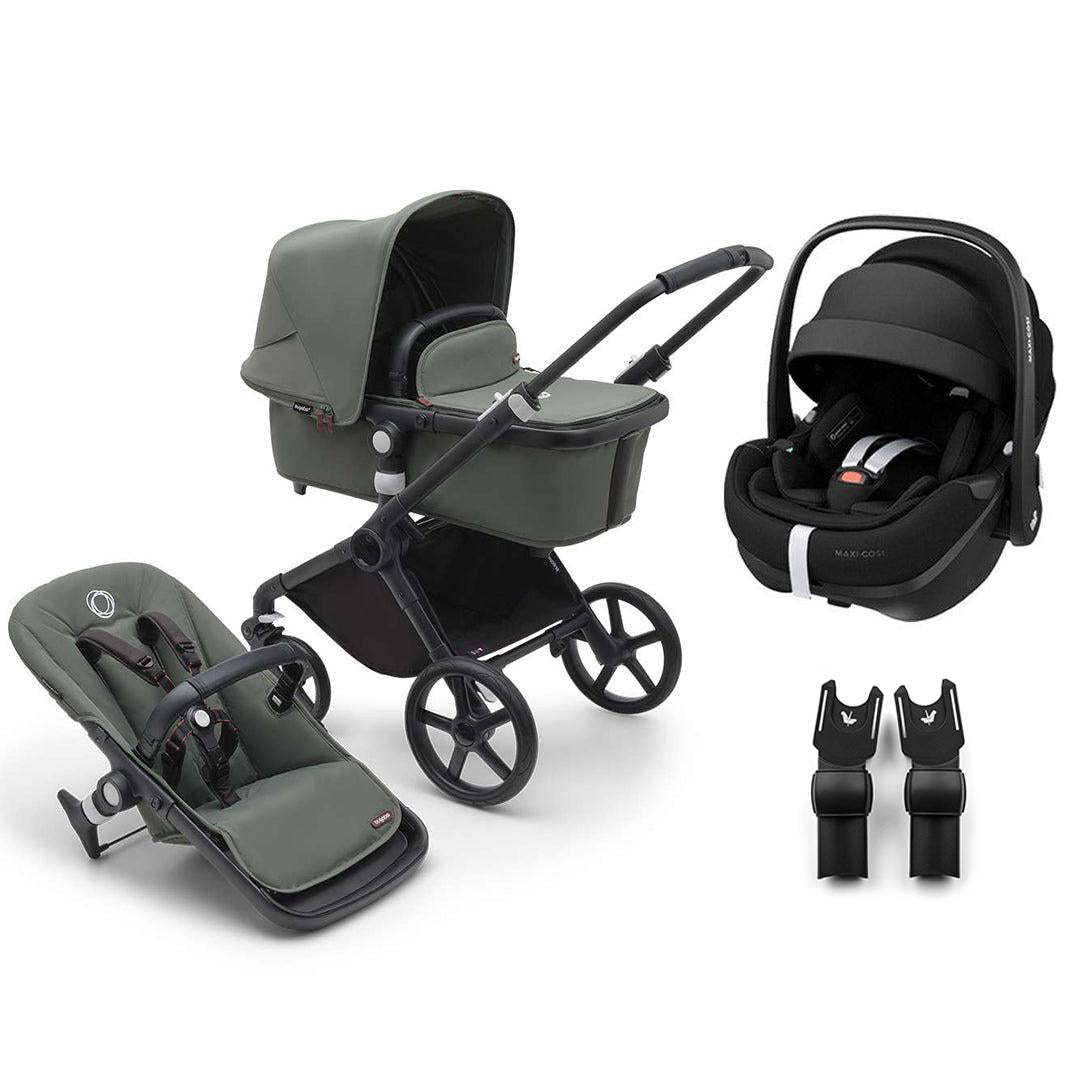 Bugaboo Fox Cub + Pebble 360/360 Pro 2 Travel System-Travel Systems-Forest Green-Pebble 360 Pro 2 | Natural Baby Shower