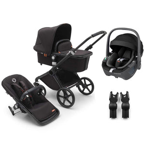 Bugaboo Fox Cub + Pebble 360/360 Pro 2 Travel System-Travel Systems-Midnight Black-Pebble 360 | Natural Baby Shower