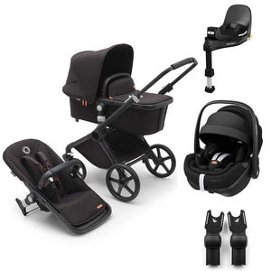 Bugaboo Fox Cub + Pebble 360/360 Pro 2 Travel System-Travel Systems-Midnight Black-Pebble 360 Pro 2 | Natural Baby Shower