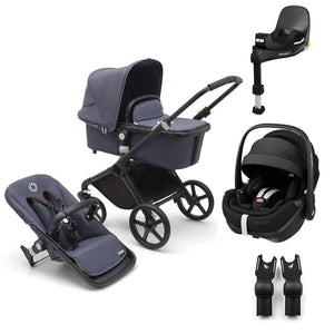 Bugaboo Fox Cub + Pebble 360/360 Pro 2 Travel System-Travel Systems-Stormy Blue-Pebble 360 Pro 2 | Natural Baby Shower