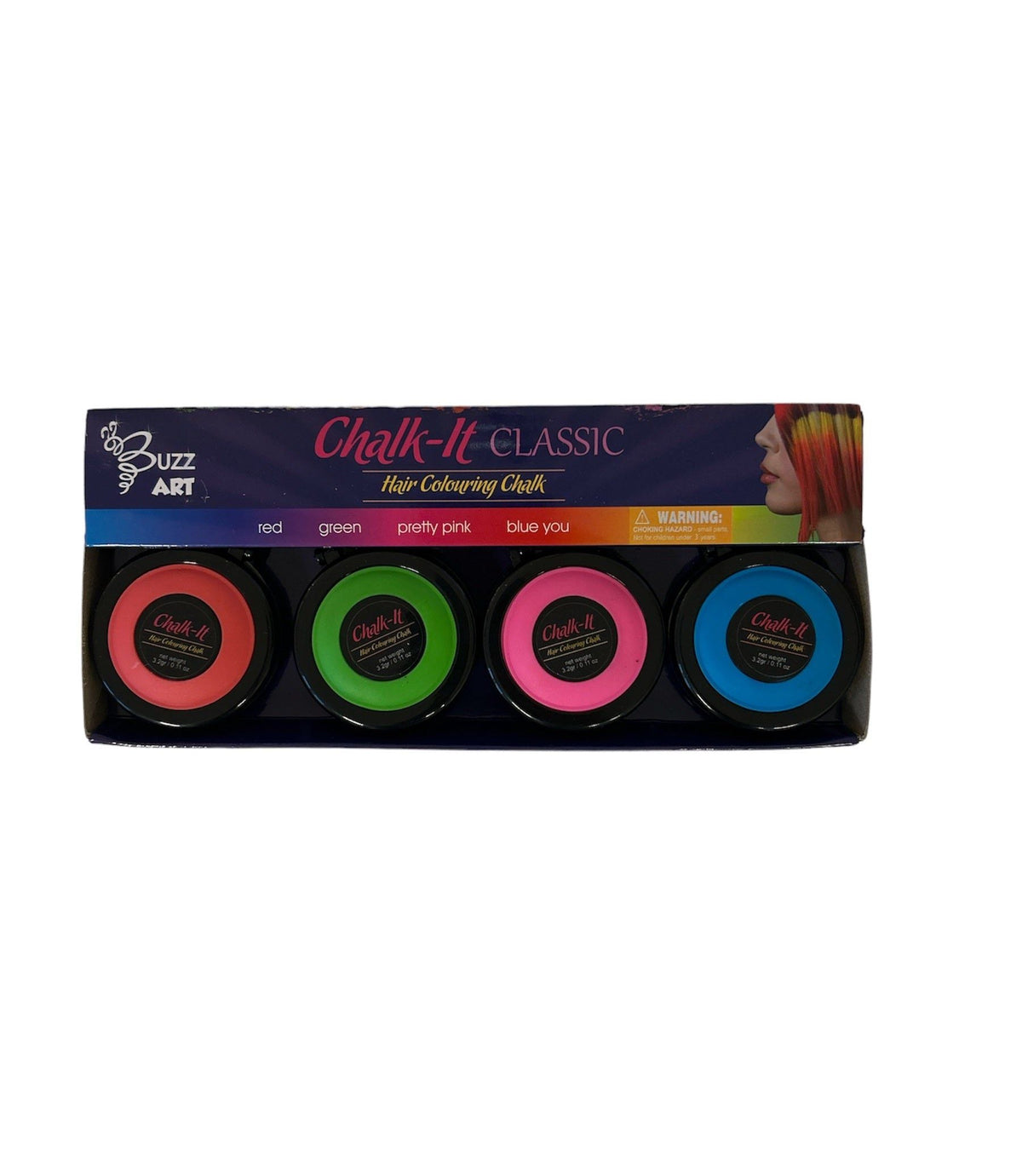Buzz Art - Kids Hair Chalk Neon Colors Classic