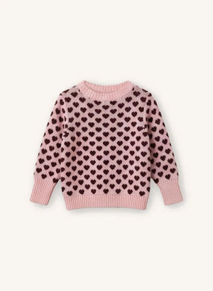 Fliink - Janie Hearts Sweater | Pink