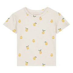 Studio Bohème - Essential Lemons Organic Cotton T-Shirt | Ecru