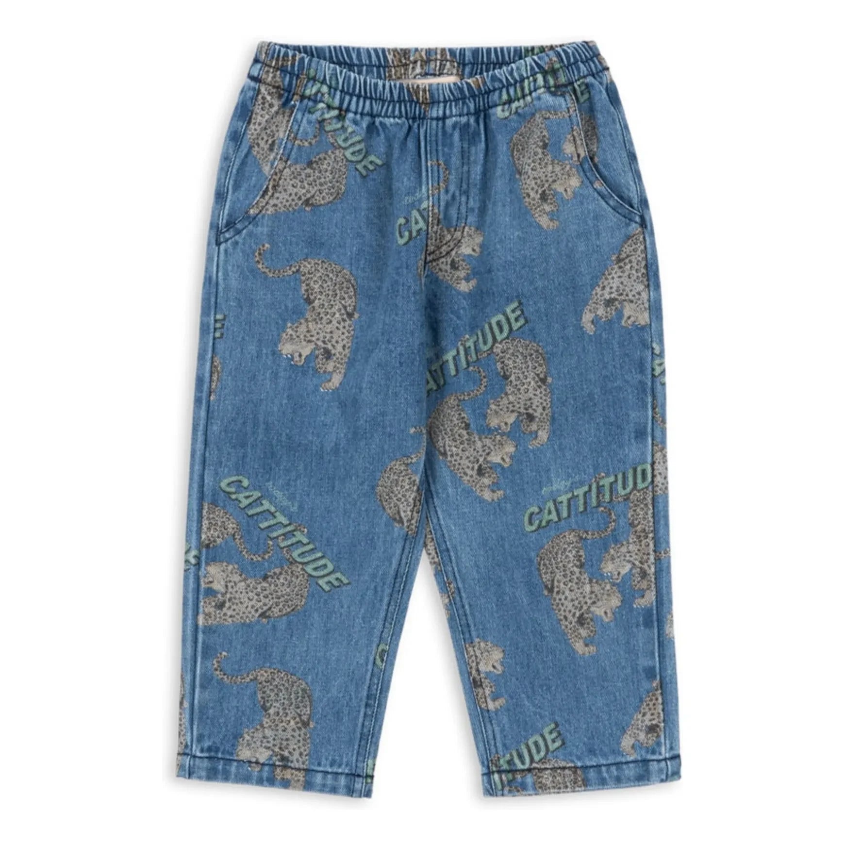 Konges Sløjd - Organic Cotton Cheetahs Mug Jeans | Blue