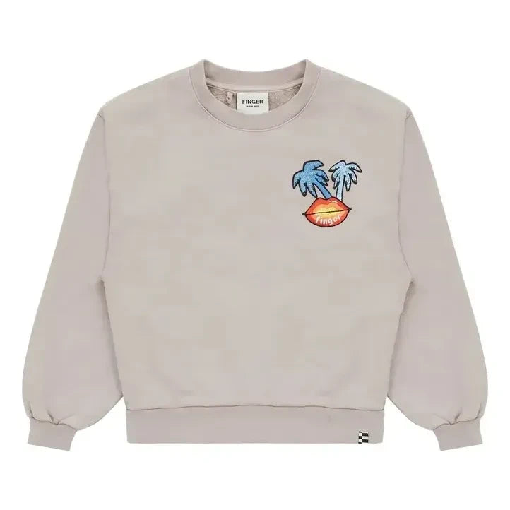 Finger in the nose - Alma Organic Cotton Sweatshirt | Mastic
