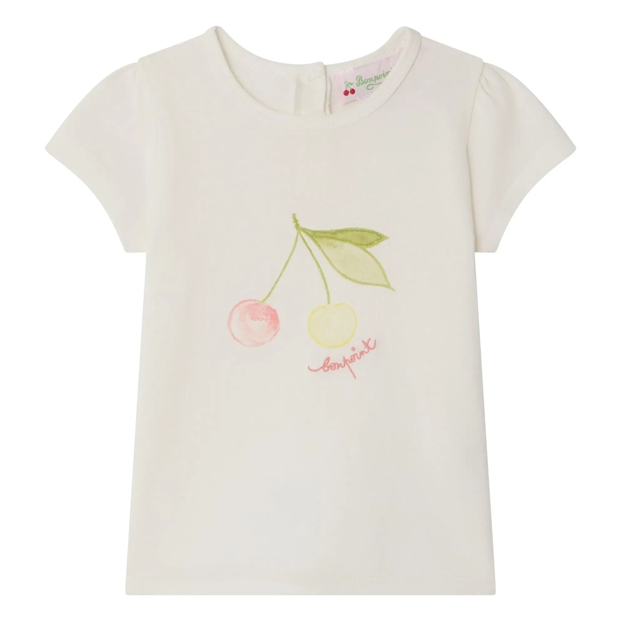 Bonpoint - Cira Cherry Organic Cotton T-Shirt | Cream