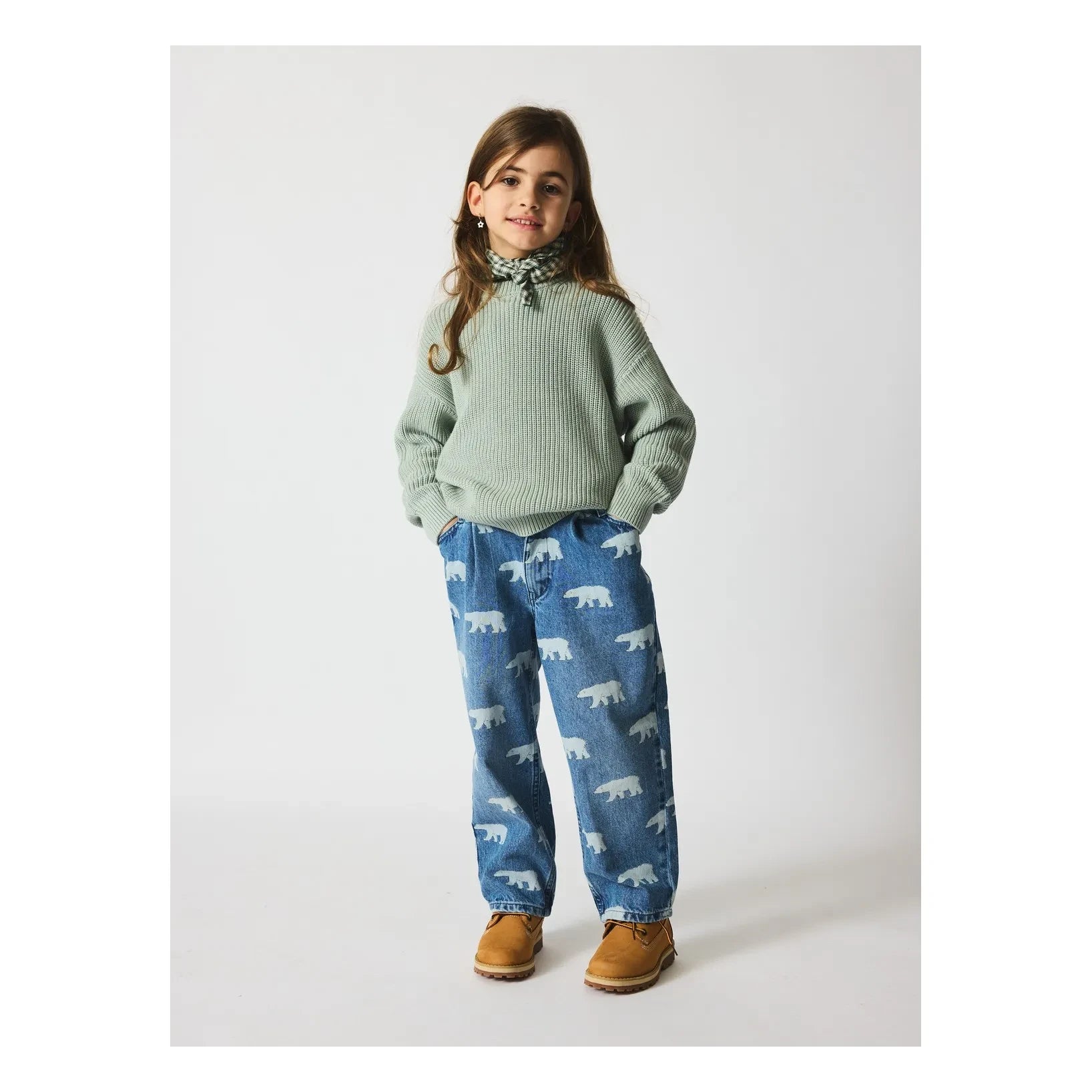 brunobruno nation - Jean Dorethy AOP Organik Pamuk | Mavi